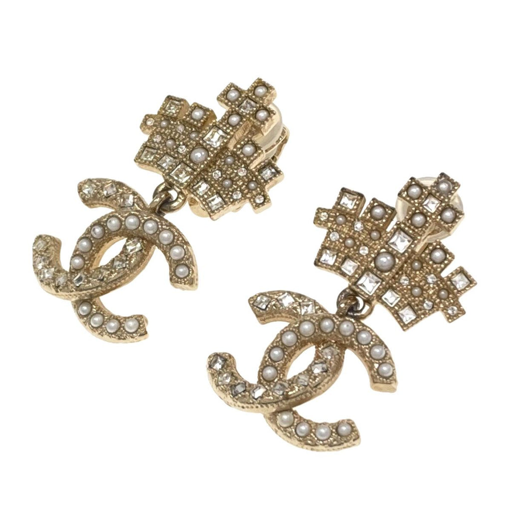 Chanel CC Logo Earrings Metal