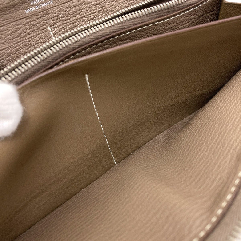 Hermes Azap Classic Long Etaupe Silver Wallet Chevre — view 7