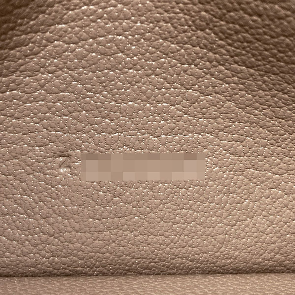 Hermes Bearn Soufflet Etaupe Silver Wallet Chevre — view 8