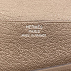 Hermes Bearn Soufflet Etaupe Silver Wallet Chevre — view 7