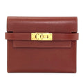 Hermes Kelly Compact Gold Bifold Wallet