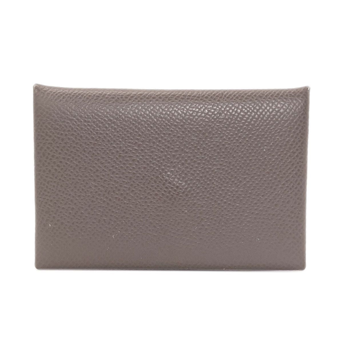 Hermes Calvi Silver Card Case Epsom