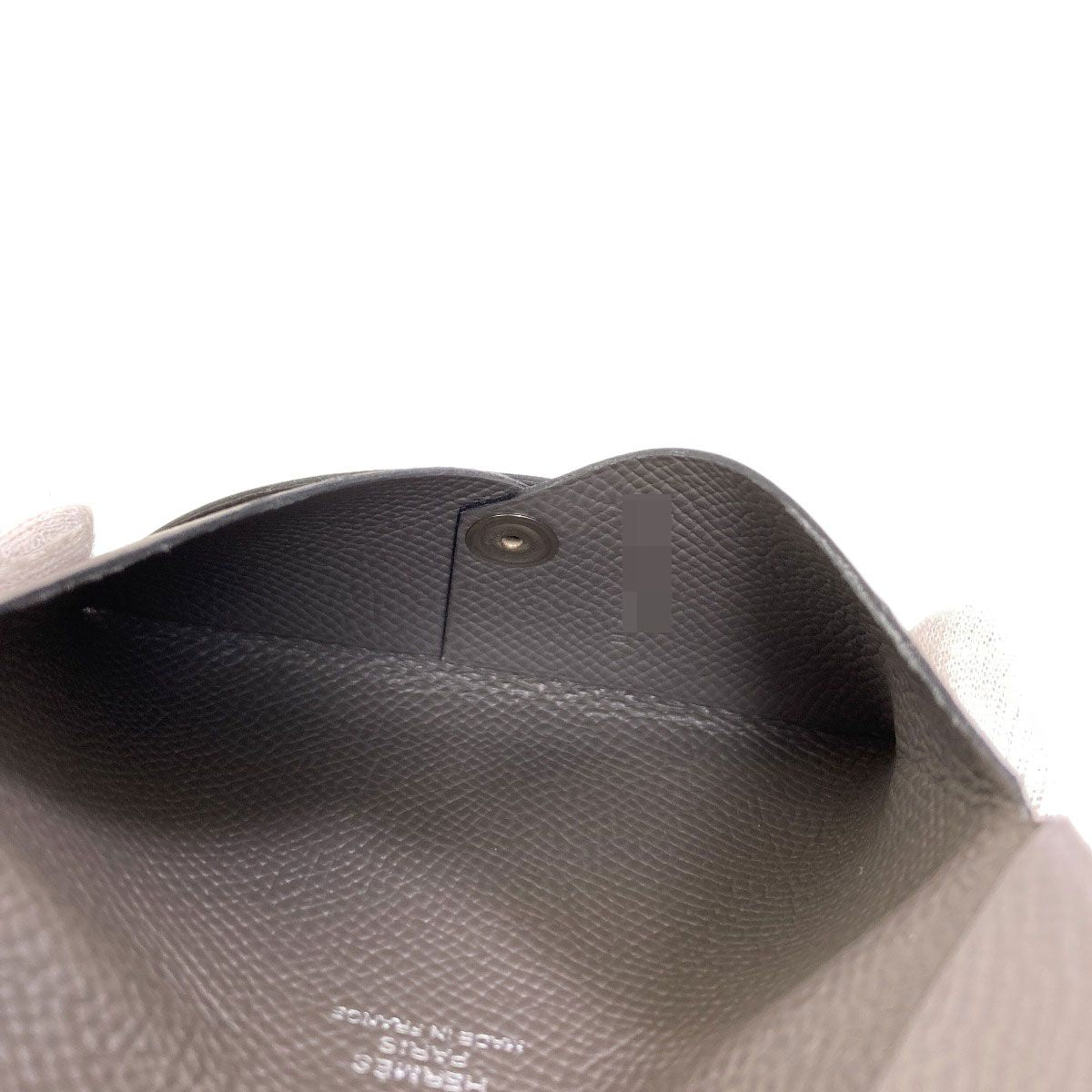 Hermes Calvi Silver Card Case Epsom — view 5