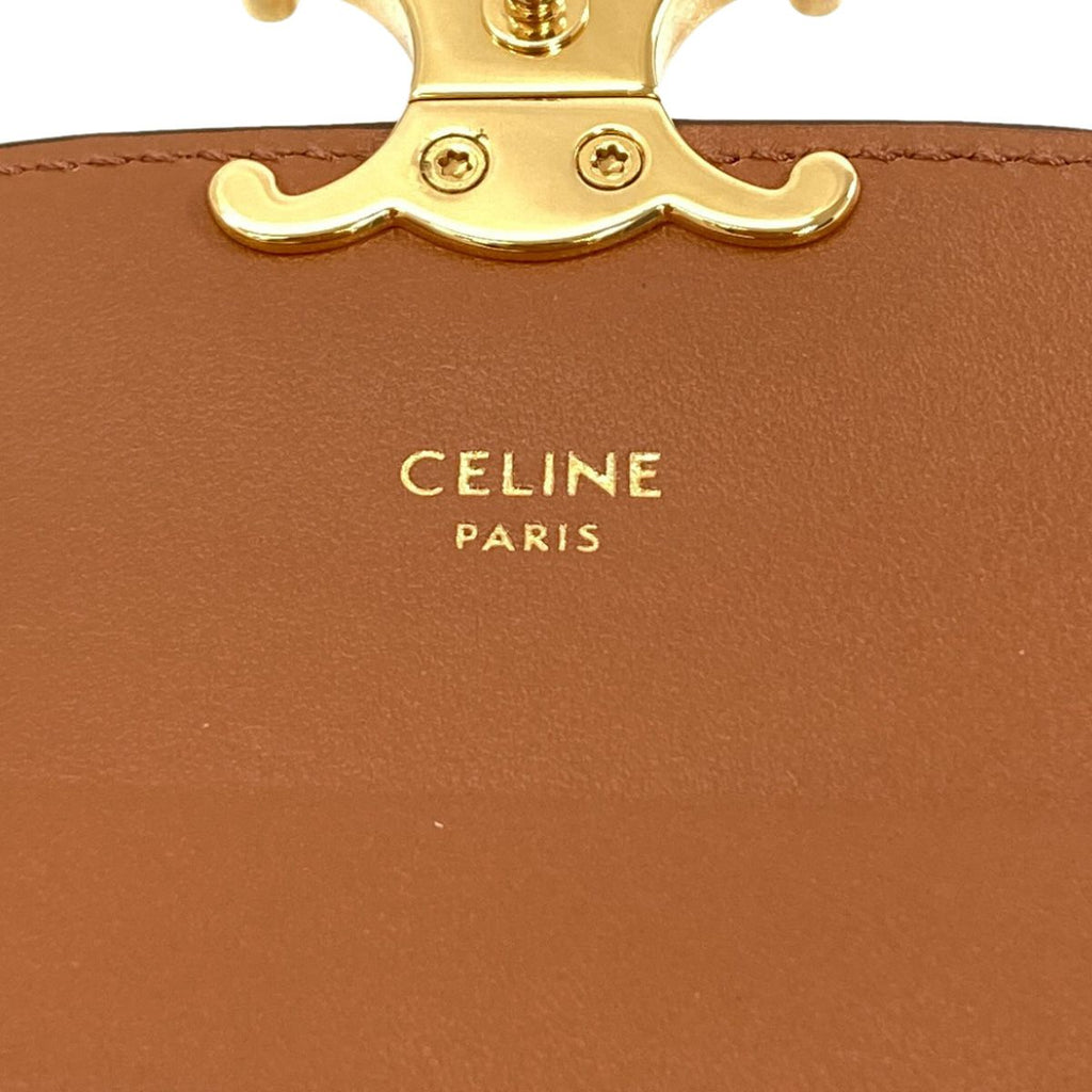 Celine Small Flap Wallet Triomphe Trifold Leather — view 8
