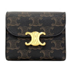 Celine Small Flap Wallet Triomphe Trifold Leather