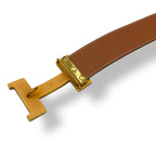 Hermes Belt Reversible Buckle Leather H Logo Gold — view 2