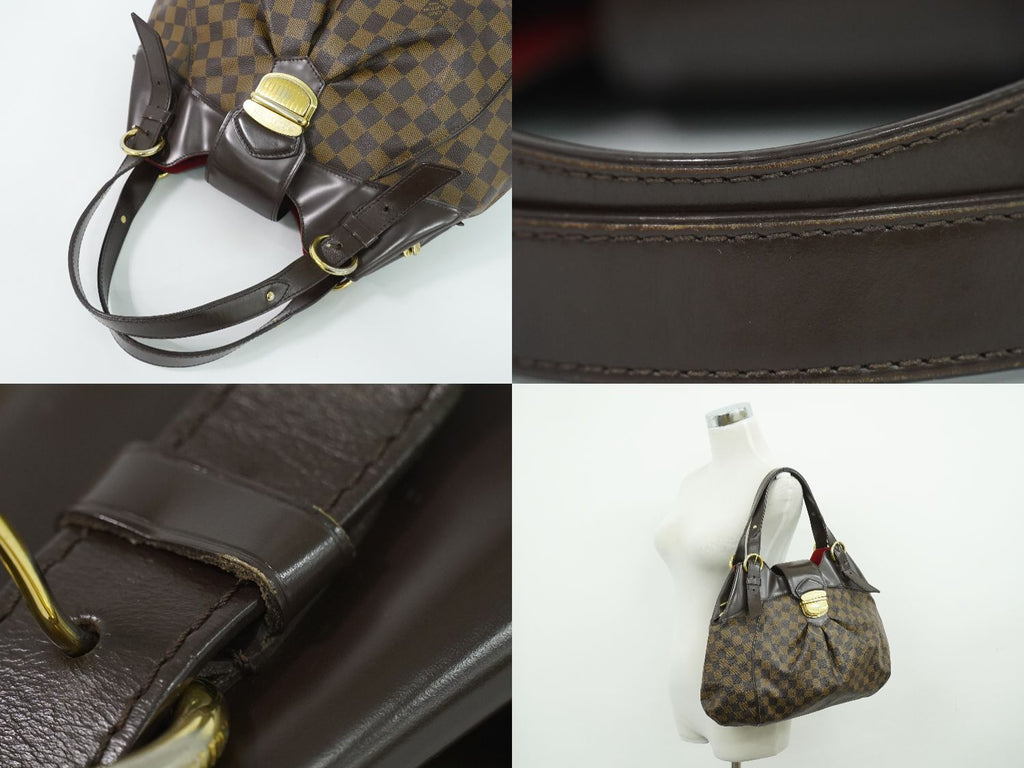 Louis Vuitton LV Sistina GM Damier Ebene Shoulder Bag Tote Brown — view 6