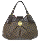 Louis Vuitton LV Sistina GM Damier Ebene Shoulder Bag Tote Brown