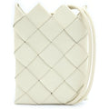 Bottega Veneta Intrecciato Pochette Phone Pouch Leather Ivory