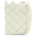 Bottega Veneta Intrecciato Pochette Phone Pouch Leather Ivory