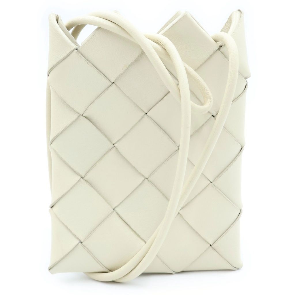 Bottega Veneta Intrecciato Pochette Phone Pouch Leather Ivory — view 2