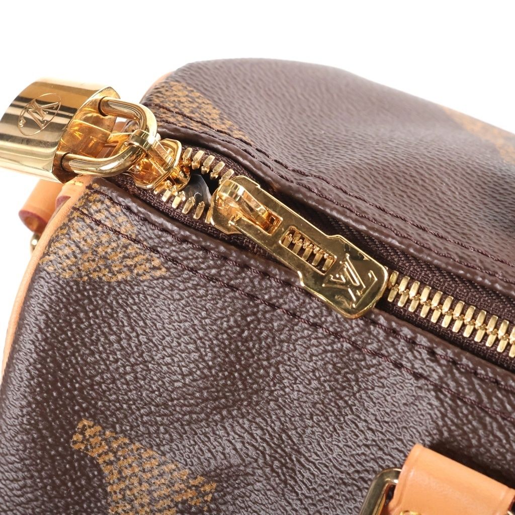 Louis Vuitton Monogram Giant Speedy Bandouliere 30 Boston Bag Leather Brown — view 6