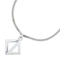 Dior CD Diamond Logo Pendant Silver