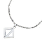 Dior CD Diamond Logo Pendant Silver