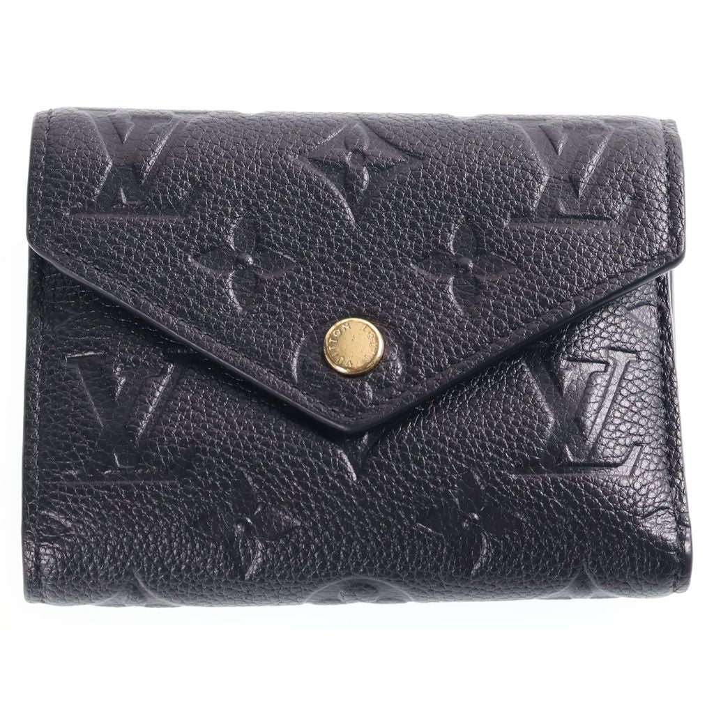 Louis Vuitton Portefeuille Victorine Monogram Wallet Trifold Black