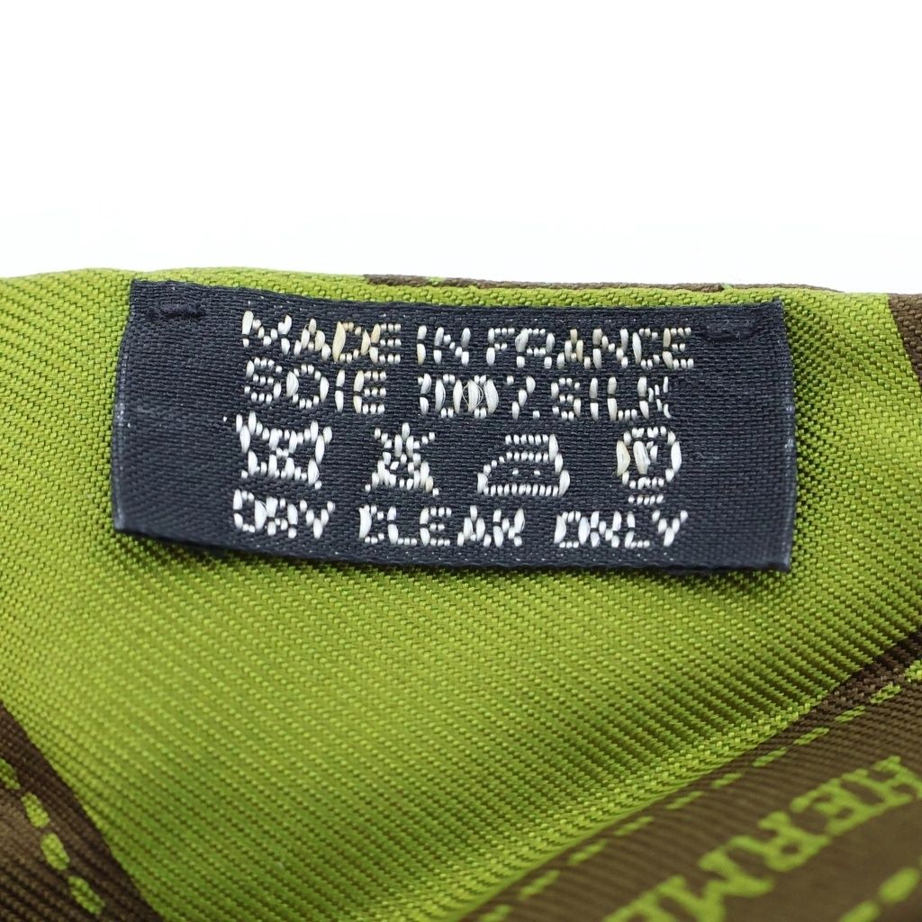 Hermes Silk Twilly Scarf Bolduc Ribbon Green — view 5