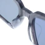 Prada Acetate Frame Side Logo Square Sunglasses Eyewear Gray — view 5