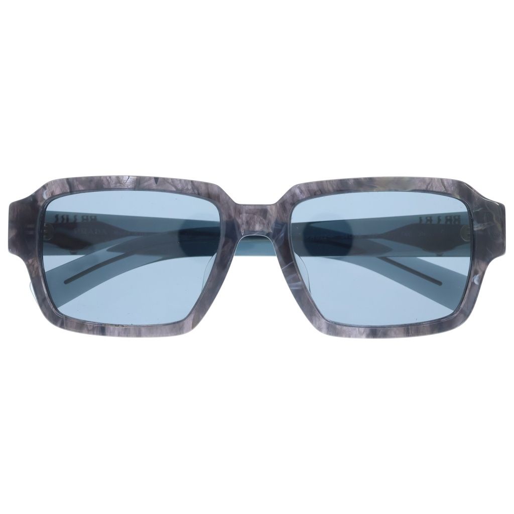 Prada Acetate Frame Side Logo Square Sunglasses Eyewear Gray