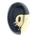 Chanel 26A Metiers D'art Metal Resin Brooch Black Gold