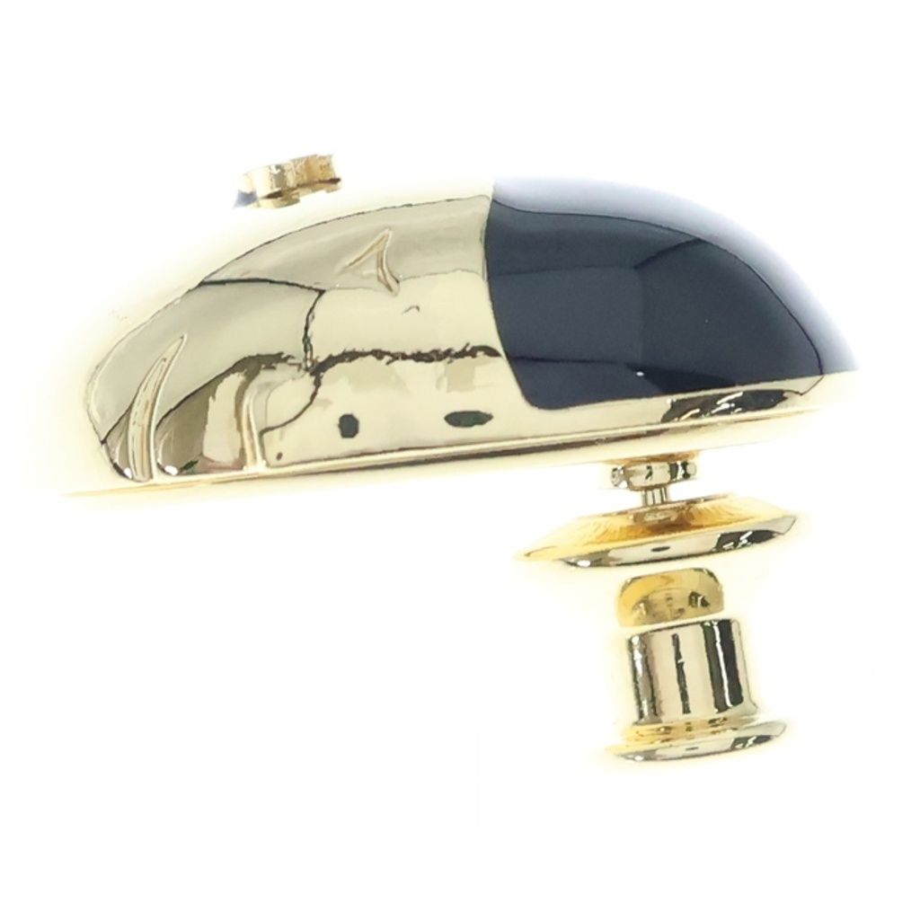 Chanel 26A Metiers D'art Metal Resin Brooch Black Gold — view 3