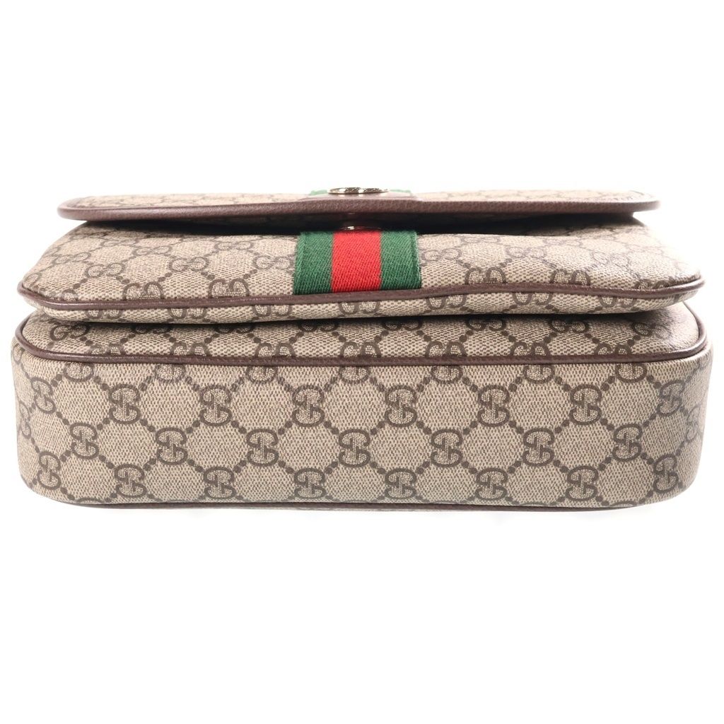 Gucci Ophidia Medium 2-Way Top Handle Shoulder Bag Beige Brown Leather Gold — view 4