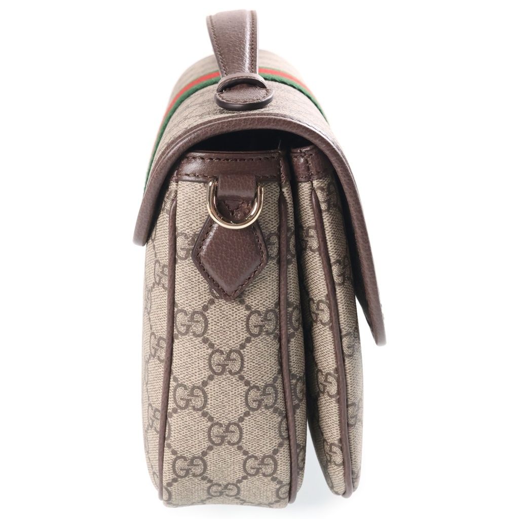 Gucci Ophidia Medium 2-Way Top Handle Shoulder Bag Beige Brown Leather Gold — view 3