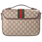 Gucci Ophidia Medium 2-Way Top Handle Shoulder Bag Beige Brown Leather Gold — view 2