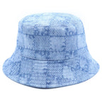 Louis Vuitton Damier Reversible Logo Embroidery Cotton Bucket Hat Indigo — view 3