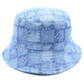 Louis Vuitton Damier Reversible Logo Embroidery Cotton Bucket Hat Indigo