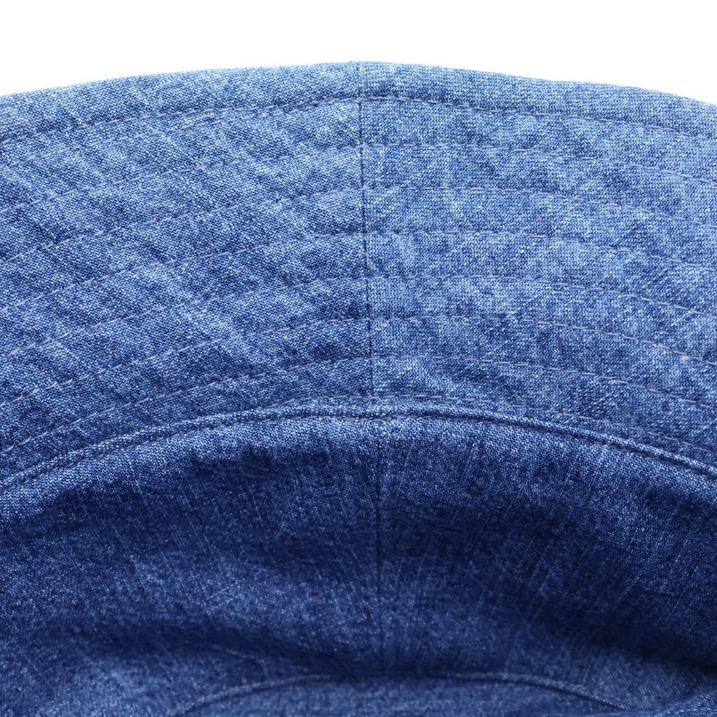 Louis Vuitton Damier Reversible Logo Embroidery Cotton Bucket Hat Indigo — view 6