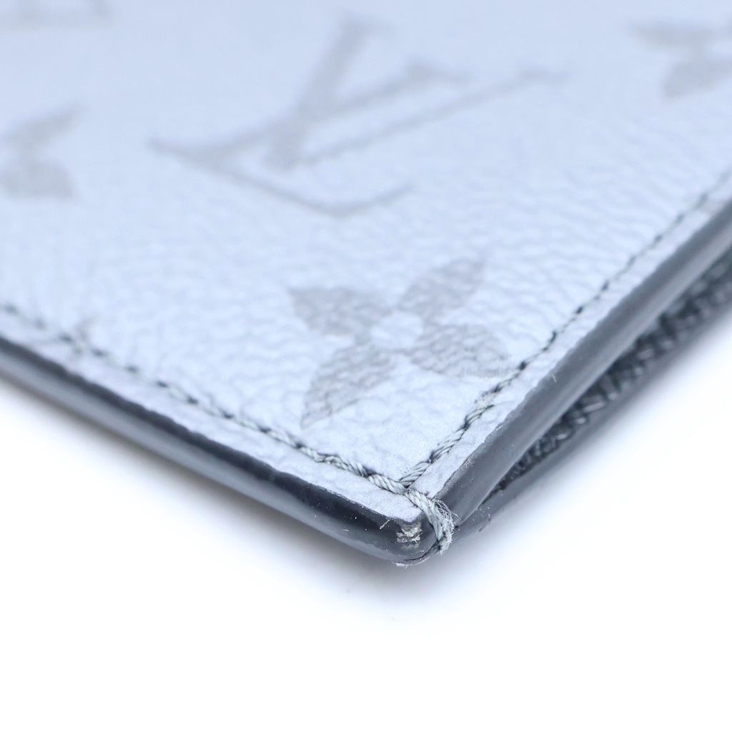 Louis Vuitton Monogram Eclipse Fragment Coin Card Holder Gray — view 4