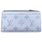 Louis Vuitton Monogram Eclipse Fragment Coin Card Holder Gray