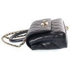 Chanel Coco Handle Mini 2-Way Chain Shoulder Bag Black Caviar Leather Gold — view 3