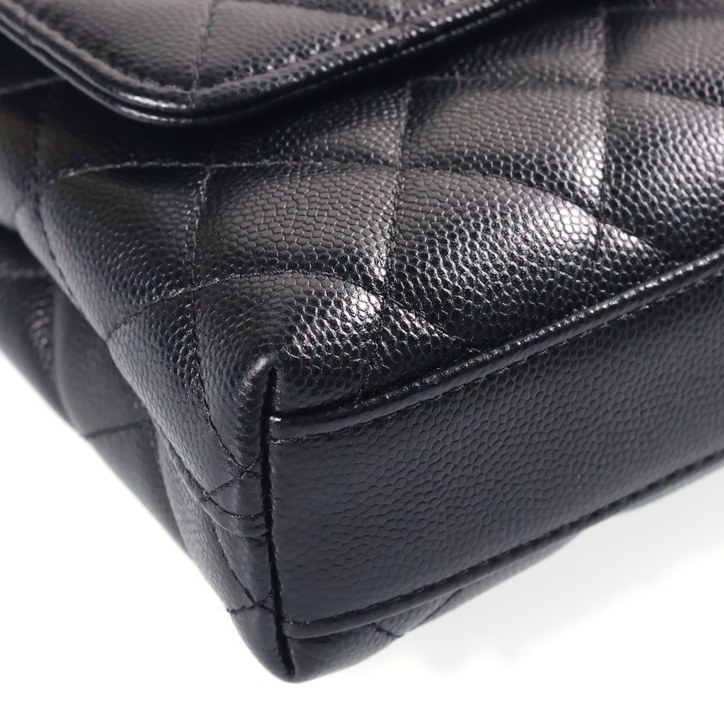 Chanel Coco Handle Mini 2-Way Chain Shoulder Bag Black Caviar Leather Gold — view 5