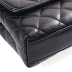Chanel Coco Handle Mini 2-Way Chain Shoulder Bag Black Caviar Leather Gold — view 5