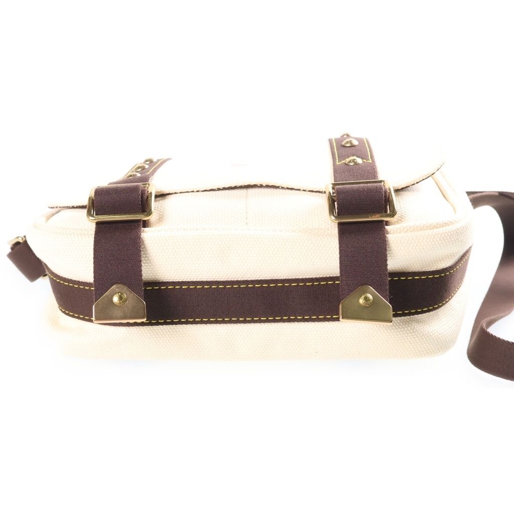 Louis Vuitton Antigua Besace PM Shoulder Bag Canvas Ecru Ivory Dark Brown — view 4