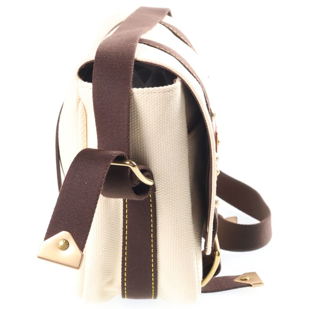 Louis Vuitton Antigua Besace PM Shoulder Bag Canvas Ecru Ivory Dark Brown — view 3