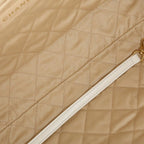Chanel 22 Medium Chain Shoulder Bag White Calfskin Plate Gold — view 8
