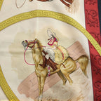 Hermes Carre 90 Chaleada Motif Silk Scarf Shawl Beige — view 2