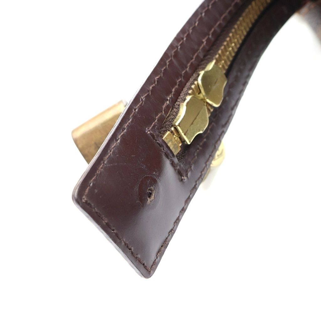 Louis Vuitton Damier Ebene Chelsea Tote Bag Brown Leather Gold — view 8