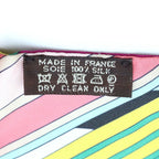 Hermes Twilly Zigzag Sangles Silk Scarf Multicolor Fuchsia Vert Jaune — view 5