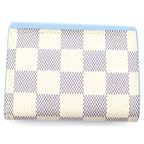 Louis Vuitton Damier Azur Portefeuille Zoe Compact Wallet White Light Blue — view 2