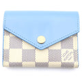 Louis Vuitton Damier Azur Portefeuille Zoe Compact Wallet White Light Blue