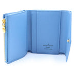 Louis Vuitton Damier Azur Portefeuille Zoe Compact Wallet White Light Blue — view 5