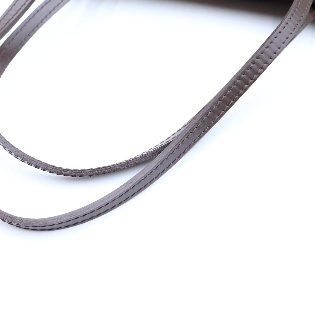 Louis Vuitton Damier Neverfull GM Tote Bag Brown Leather Gold — view 7