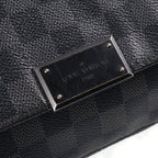 Louis Vuitton Damier Graphite District PM Shoulder Bag Black Leather Silver — view 6