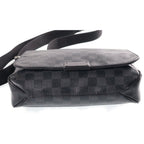 Louis Vuitton Damier Graphite District PM Shoulder Bag Black Leather Silver — view 4