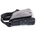 Louis Vuitton Damier Graphite District PM Shoulder Bag Black Leather Silver — view 3