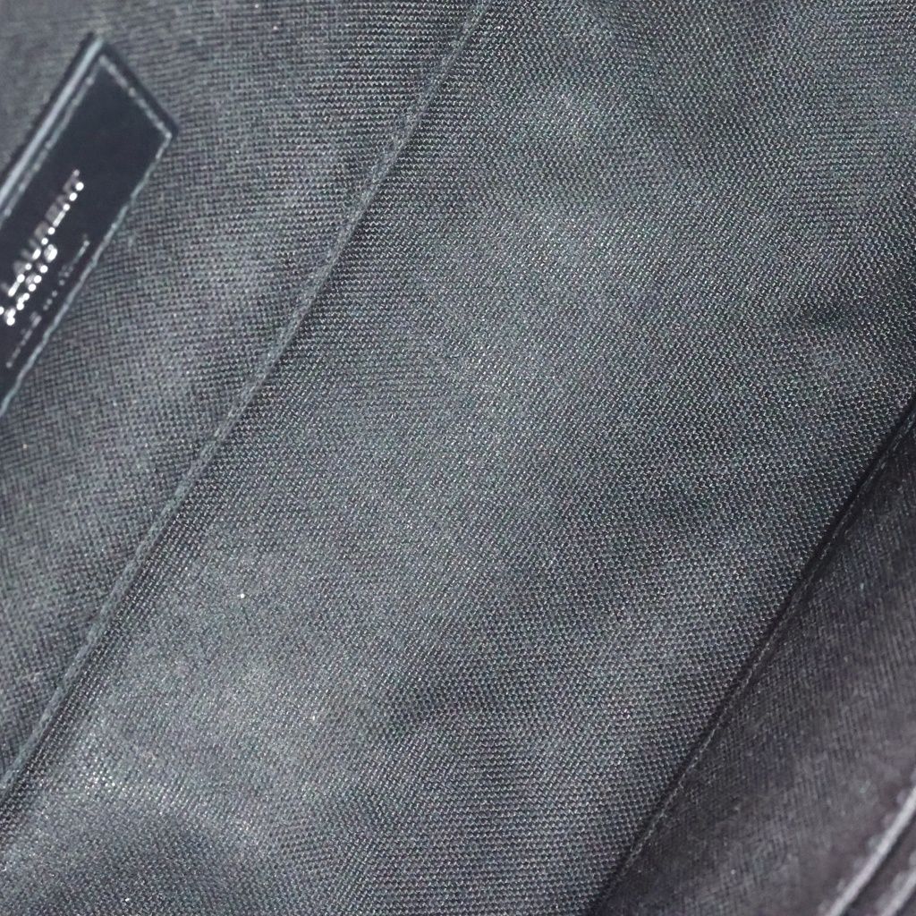 Saint Laurent Paris Messenger Bag Black Leather Silver — view 8