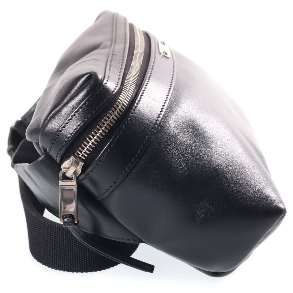 Saint Laurent Paris Messenger Bag Black Leather Silver — view 3